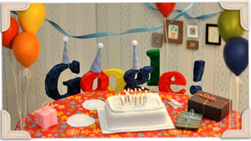 Google doodle: 13 candele sulla torta di Google