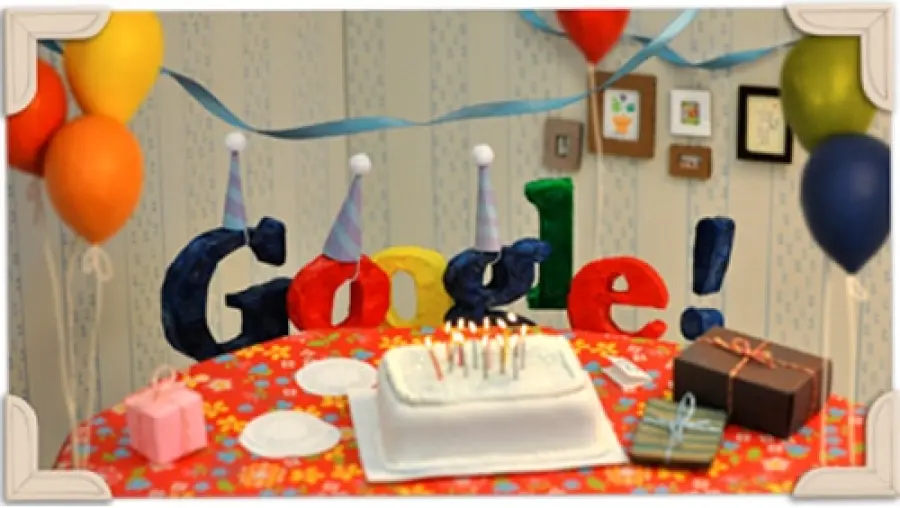 Google doodle: 13 candele sulla torta di Google