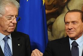Monti contro Berlusconi: se vince il Cavaliere siamo a rischio spread